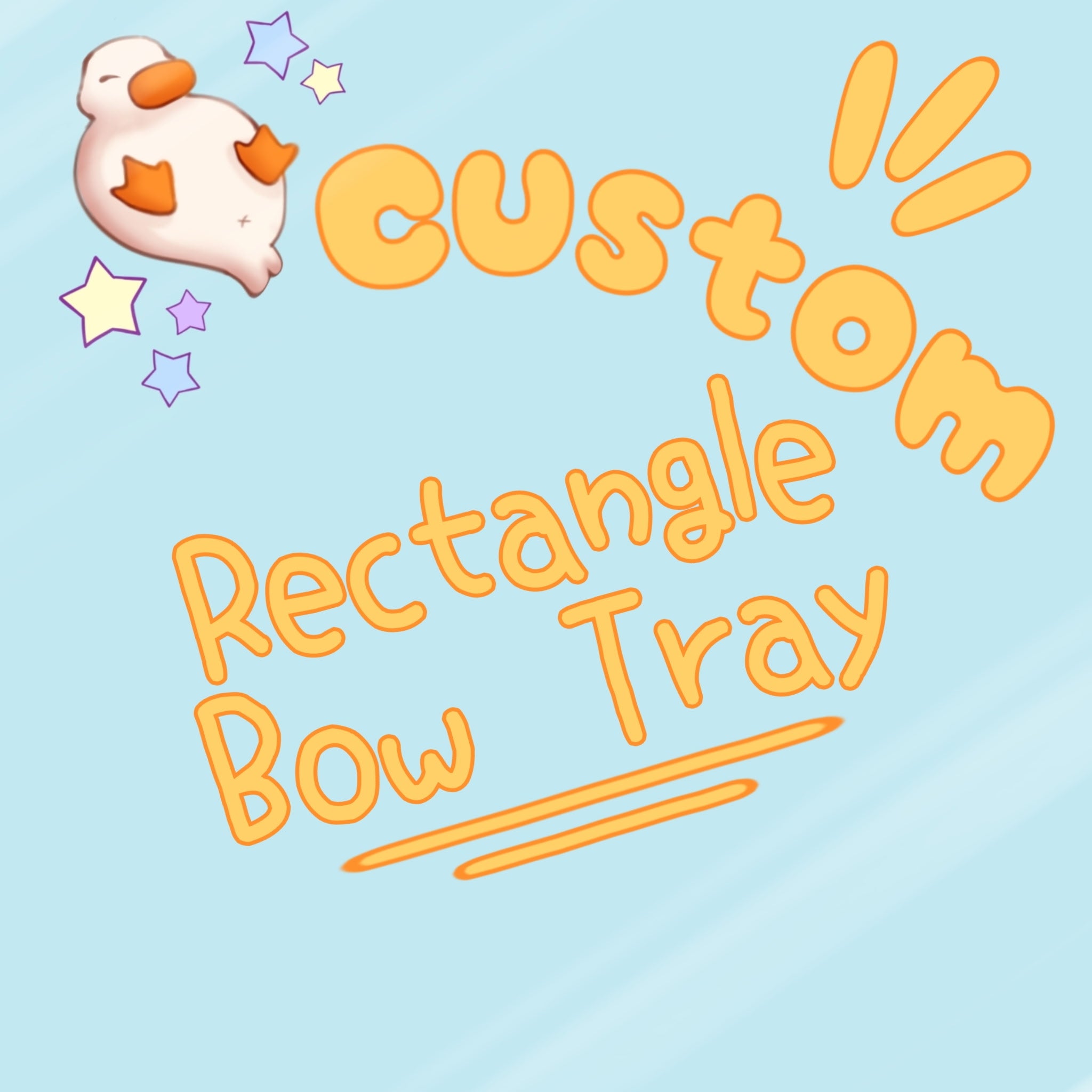 Custom Rectangle Bow Tray